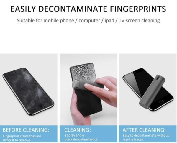 2-in-1 Phone & Computer Screen Cleaner Kit with Microfiber Cloth - Image 8