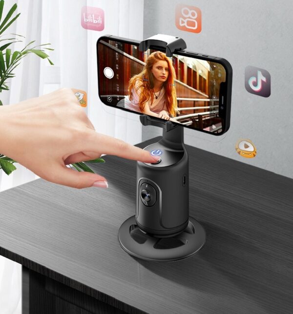 360° AI Auto Face Tracking Gimbal & Phone Holder for Vlogging & Live Streaming - Image 2