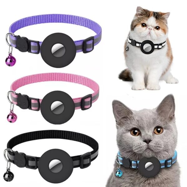 Waterproof Reflective Collar with Airtag Holder