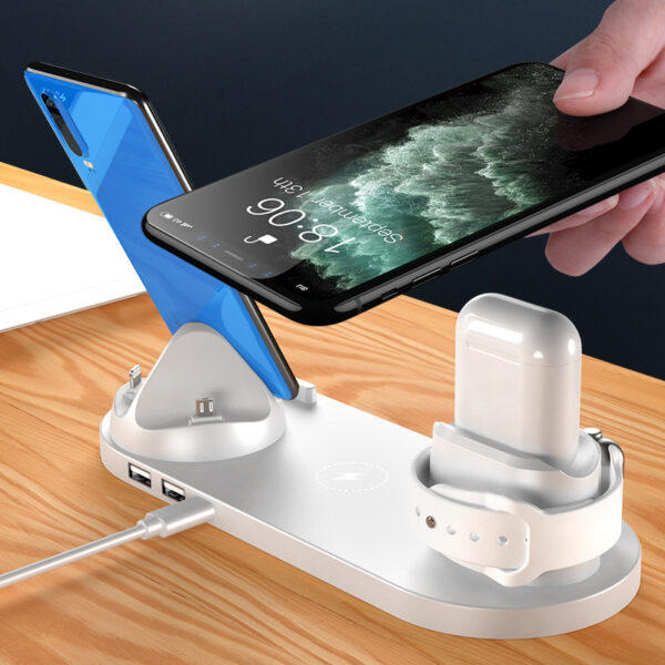 6-in-1 Fast Wireless Charger for iPhone, Phone, and Watch - Image 2