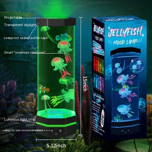 Jellyfish Lava Lamp – 17 Color Changing with Remote and USB Plug-in - Image 8