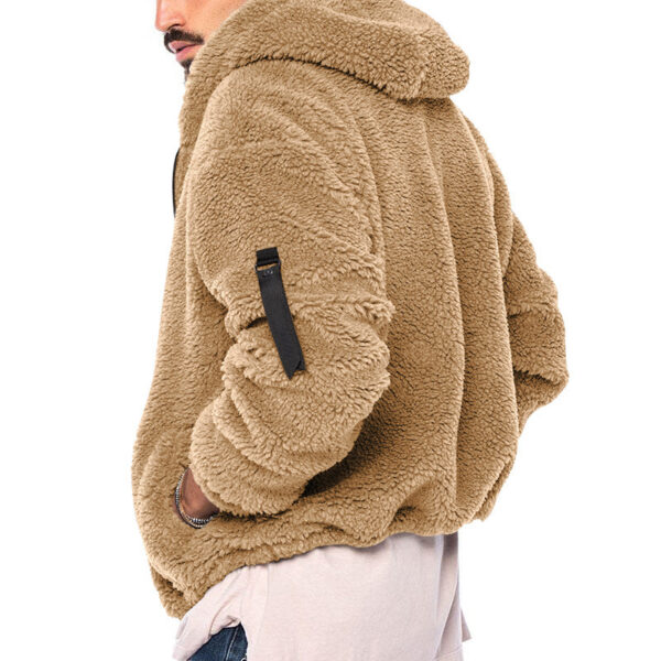 Men's Plush Hooded Jacket - Image 9