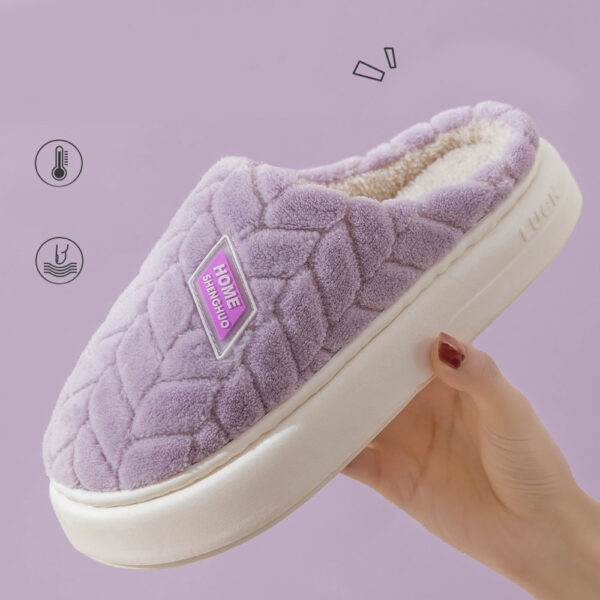 Winter Plush Slippers – Non-Slip, Thick-Soled Indoor Fleece Shoes - Image 3