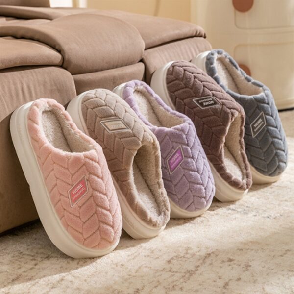 Winter Plush Slippers – Non-Slip, Thick-Soled Indoor Fleece Shoes - Image 2