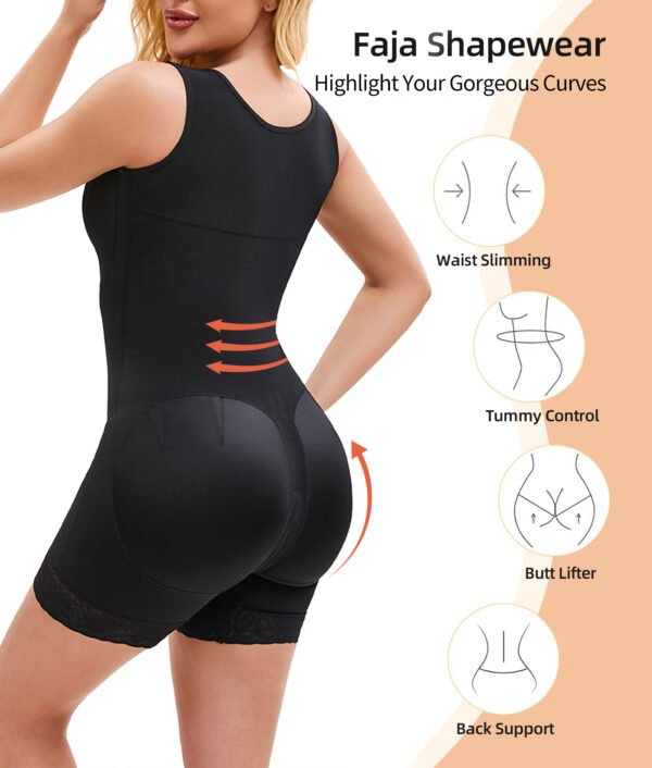 Colombian Fajas Shapewear – Tummy Control, Post-Surgery Full Body Shaper - Image 4