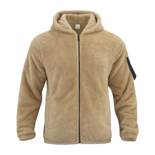 Men's Plush Hooded Jacket - Image 2